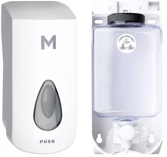 Liquid Wall Dispenser - White, 1000ml Capacity (Per Each)