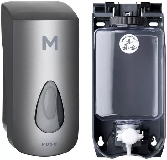 Liquid Wall Dispenser - Silver, 1000ml Capacity (Per Each)