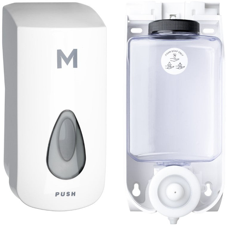 Foaming Wall Dispenser - White, 1000ml Capacity (Per Each)