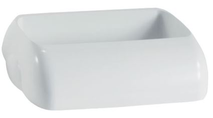 Wall Mount Bin 42L Hidden Lid - White, Hidden Design (Per Each)