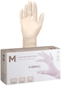 Latex Diamond Grip Examination Gloves Powder Free - White, XS, 240mm Cuff, 8.0g (Per 1000 Gloves/Box)