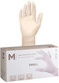 Latex Diamond Grip Examination Gloves Powder Free - White, S, 240mm Cuff, 8.0g (1000)