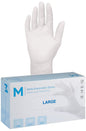 Nitrile Examination Gloves Powder Free - White, L, 240mm Cuff, 5.0g (Per 1000 Gloves/Box)