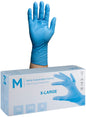 Nitrile Long Cuff Examination Gloves Powder Free - Blue, XL, 300mm Cuff, 6.0g (Per 1000 Gloves/Box)