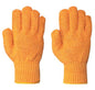 Cotton Honeycomb Grip Glove - Orange, Universal Size, 7 Gauge (Per 120 Pair/Box)