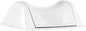 Plastic Rectangle Bin 8L Swing Lid - White, Weighted Swing Design (Per Each)