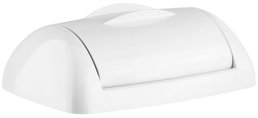 Plastic Rectangle Bin 8L Sanitary Lid - White, Sanitary Design (Per Each)