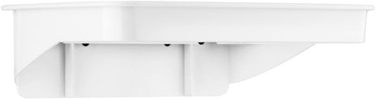 Plastic Rectangle Bin 8L Bag Support - White, Wall Mount Design (Per Each)