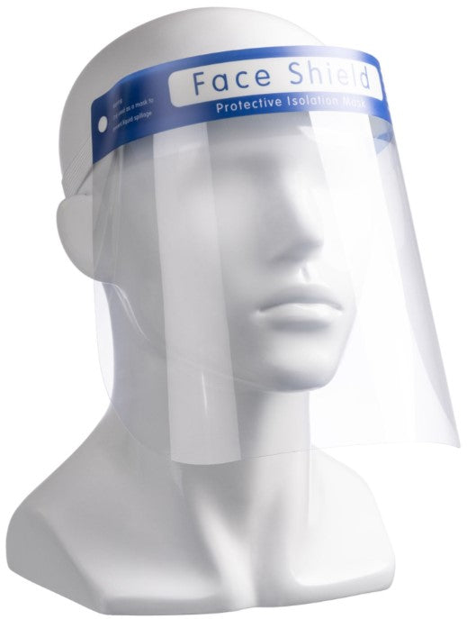 Anti Fog Face Shield - Clear, Elasticated Head Loop (Per Each)