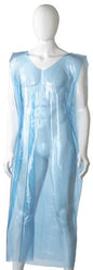 Polyethylene Sleeveless Aprons - Blue, 800mm x 1400mm x 30mu (Per 250 Aprons/Box)