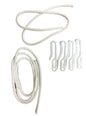 PVC Apron Waist Hooks - White, 450mm Length (Per Set)