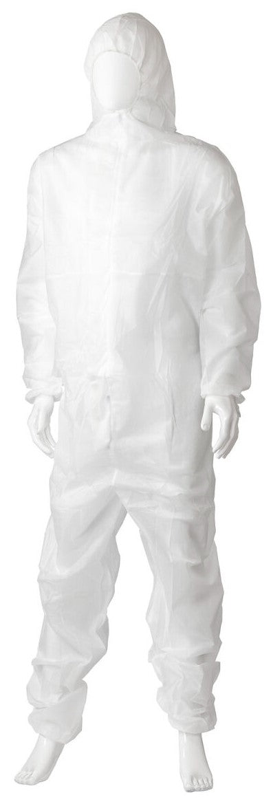 Polypropylene Coverall - White, XL, 50gsm (Per Each)