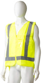 High Visibility Day/Night Safety Vest - Yellow, 3XL, 120g Polyester Fabric (Per Each)