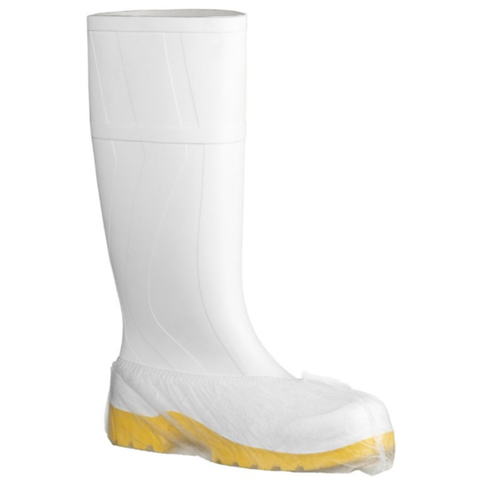 Polypropylene Shoe Covers - White, 200mm x 400mm, 25gsm (Per 600 Covers/Box)
