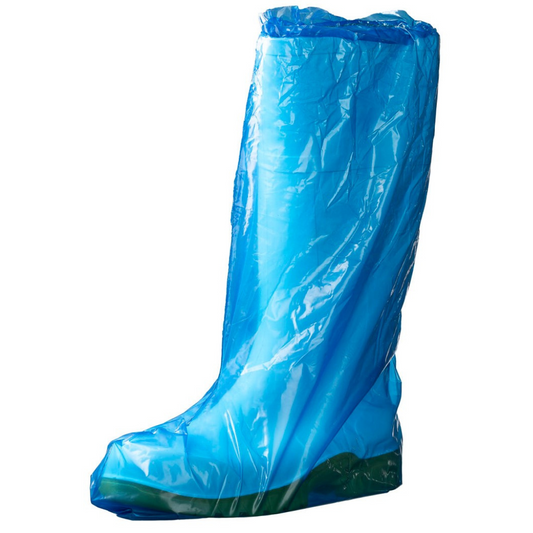 Polyethylene Boot Covers - Blue, 510mm x 70mu (Per 250 Covers/Box)