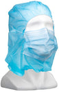 Polypropylene Balaclavas + Facemask - Blue, Elasticated, 25gsm (Per 400 Balaclavas/Box)