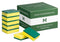 Premium Scouring Sponges - Yellow/Green, 100mm x 150mm x 30mm (Per 40 Scourers/Box)