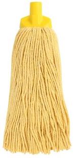 Cut Cotton Mop Head - Yellow, 25mm x 400g / 300mm (Per Each)