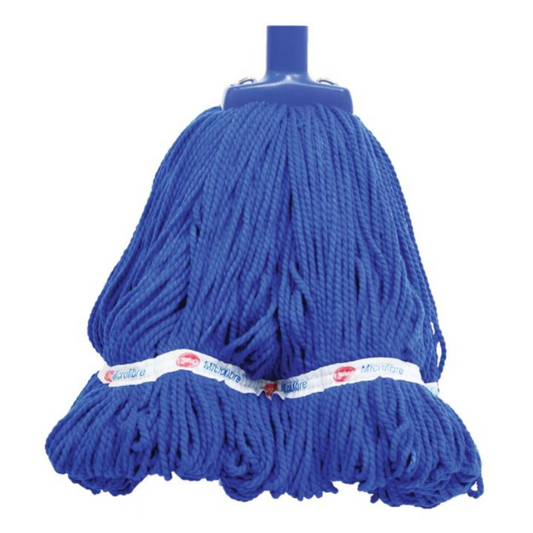 Looped Microfibre Mop Head - Blue, 25mm x 400g / 330mm (Per Each)