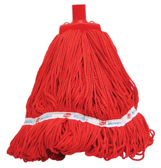 Looped Microfibre Mop Head - Red, 25mm x 350g / 330mm (12)