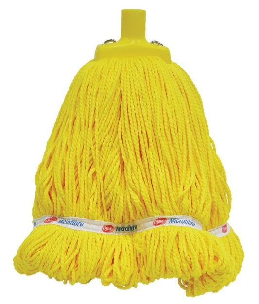 Looped Microfibre Mop Head - Yellow, 25mm x 350g / 330mm (12)