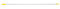 Aluminium Mop Handle - Yellow, 25mm x 1500mm (Per Each)