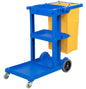 Economy Cleaning Cart - Blue, 3 Tier (Per Cart)