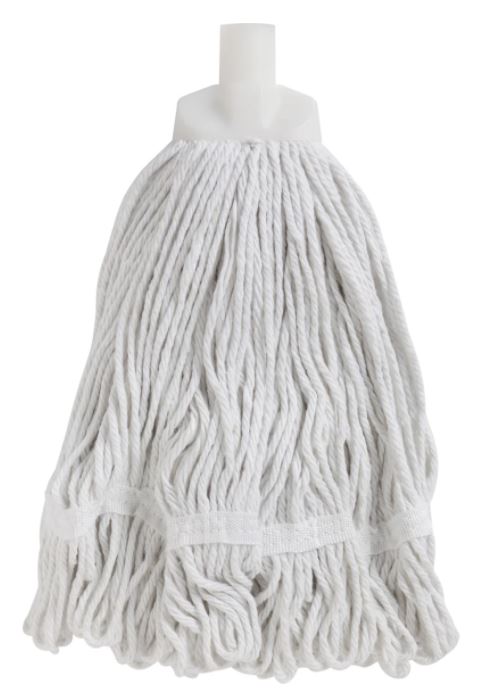 Looped Cotton Mop Head - White, 25mm x 350g / 300mm (Per Each)