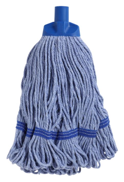 Looped Cotton Mop Head - Blue, 25mm x 350g / 300mm (Per Each)