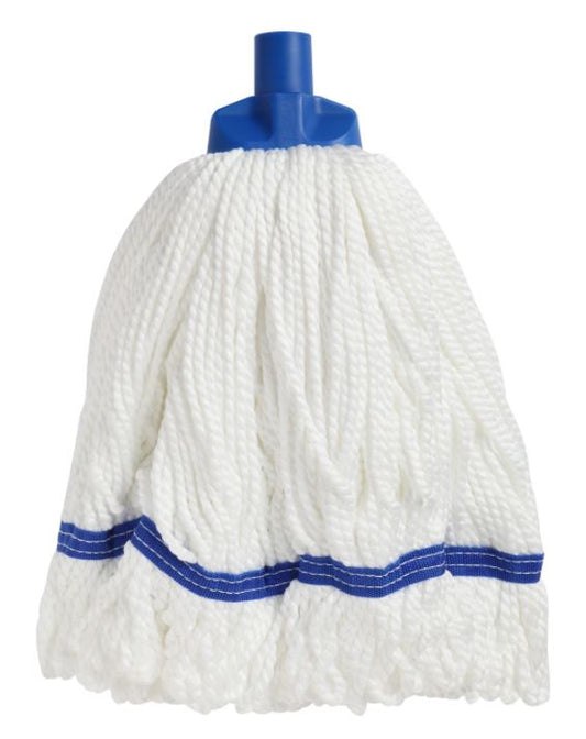 Looped Microfibre Mop Head - White/Blue, 25mm x 350g / 330mm (12)