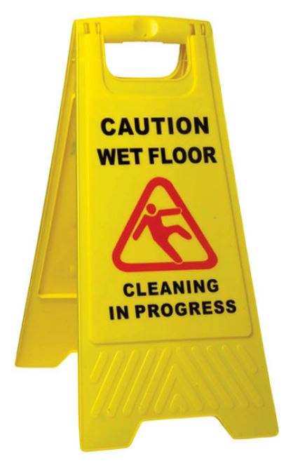 Safety Sign Wet Floor - Yellow, 290mm x 660mm (Per Each)