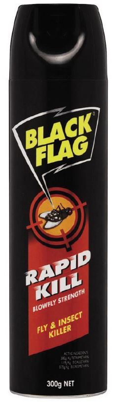 Black Flag Insect Spray Rapid Kill - Black, 300g (Per Can)