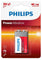 Philips Power Alkaline Battery - Red, 9V Size (Per 1 Battery/Pack)