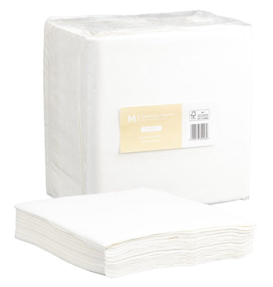 Quilted Dinner Napkins 1/4 Fold - White, 400mm x 400mm, 2 Ply, FSC Mix® (Per 800 Napkins/Box)