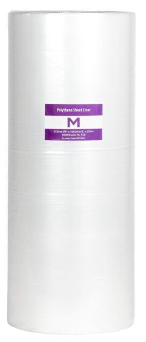 SWS Polyethylene Sheet w/Antistatic - Clear, 500mm x 30kg x 25mu (Per Roll)
