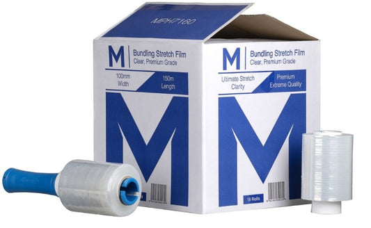 Cast Bundling Film - Clear, 100mm x 150m x 23mu (Per Roll)