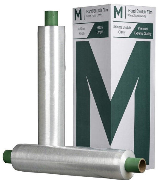 Prestretch Hand Stretch Film - Clear, 450mm x 600m x 6mu (4 Rolls/Box)